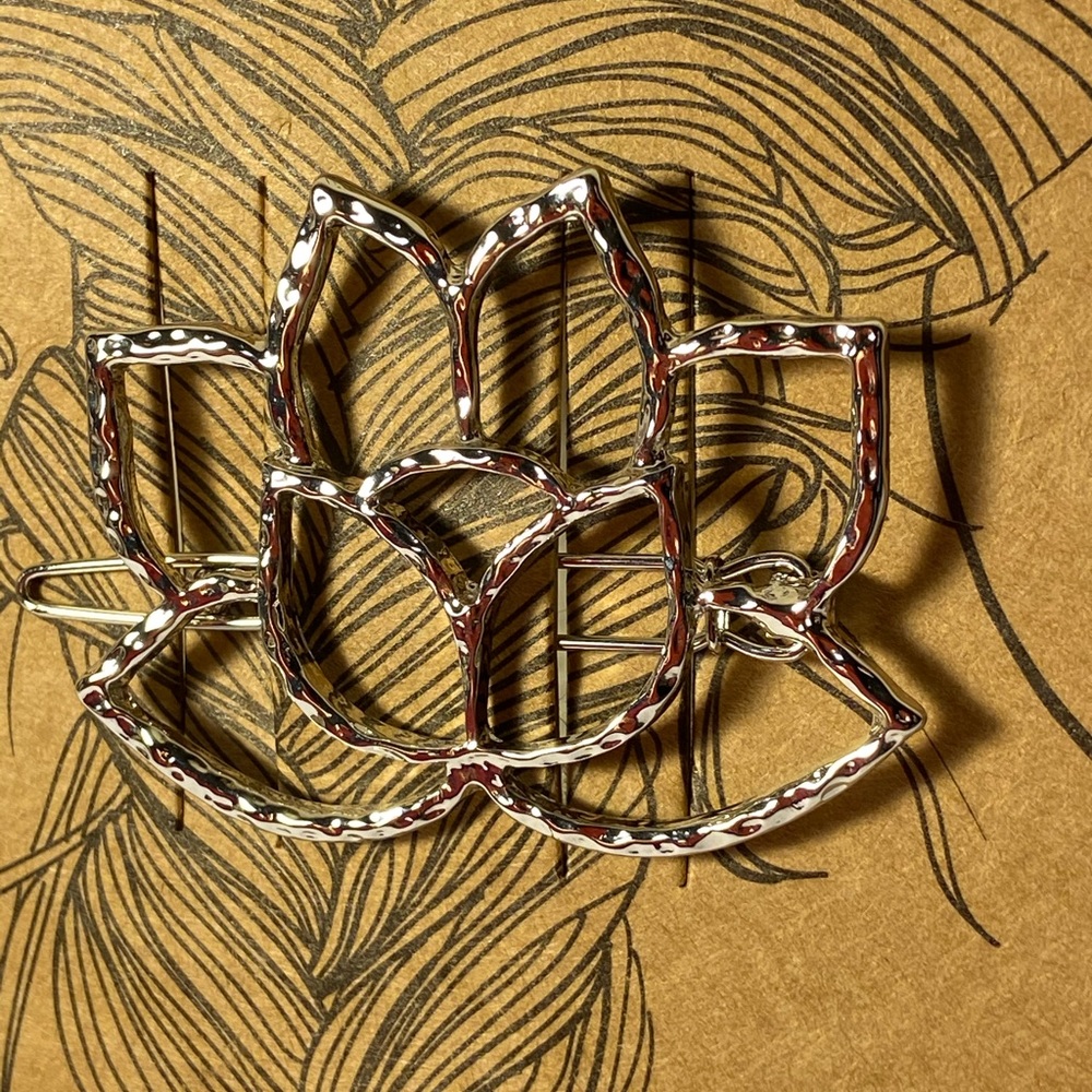 Lotus Silver Hair Pin